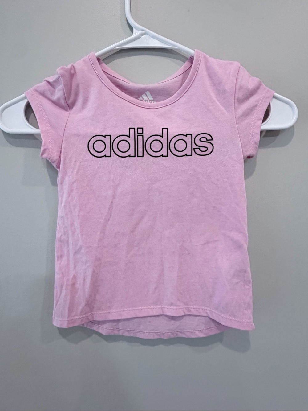 adidas Light Pink Logo Short Sleeve Tee